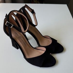 Chinese Laundry Black Ankle Strap Heels